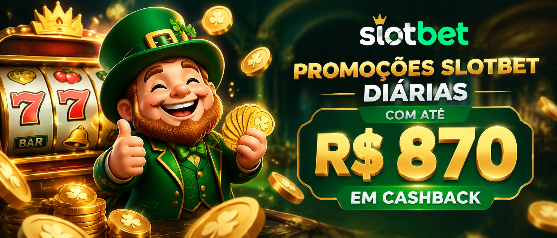 Imagem promocional da slotbet com campanhas de recompensa e benefícios